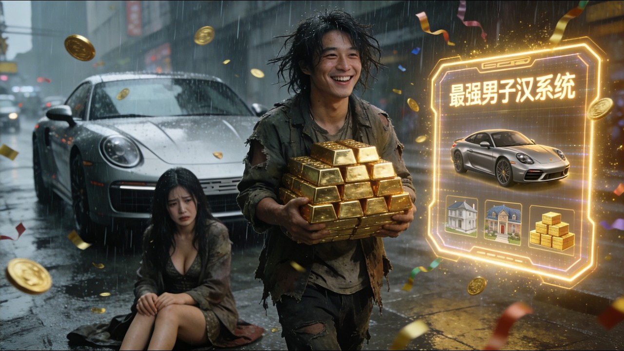 【完結】🔥窮小子偶得最強男子漢系統，豪車、別墅隨便秒，打臉前女友走上人生巔峰！ ！ ！