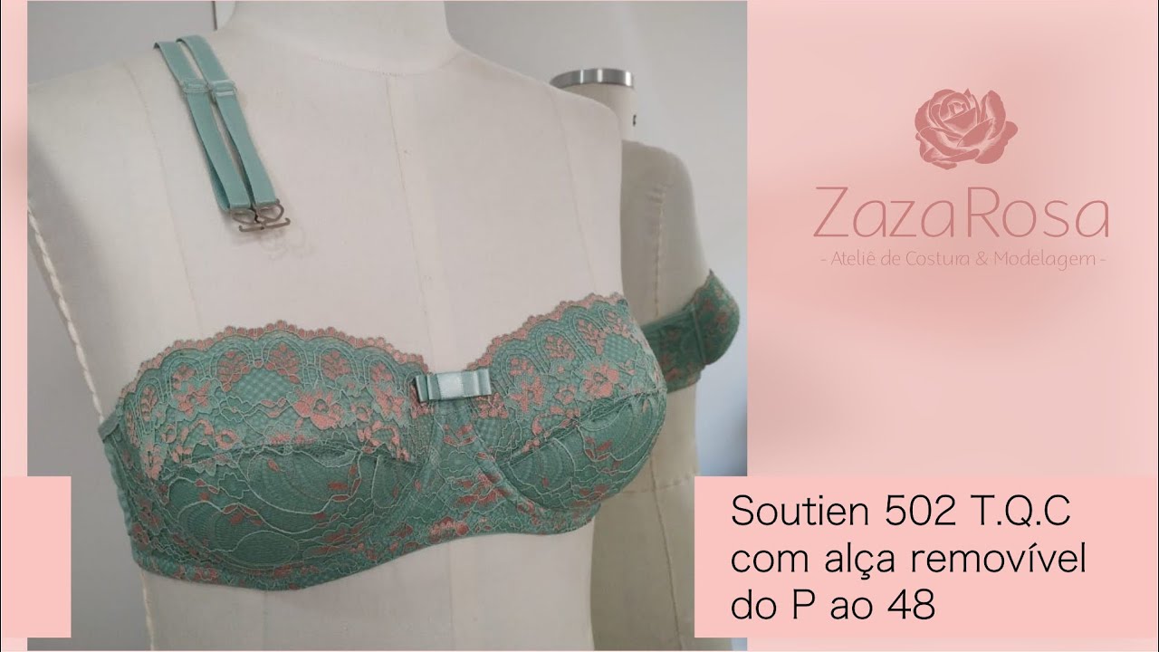 Soutien 502 T.Q.C Com Alça Removível do P ao 48 - Zaza Rosa