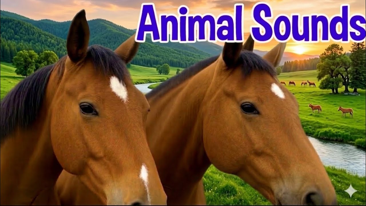 Animal Sounds for Children 🐎 | 20 Amazing Animals to Learn 🐄| Names & Sounds for Toddlers
