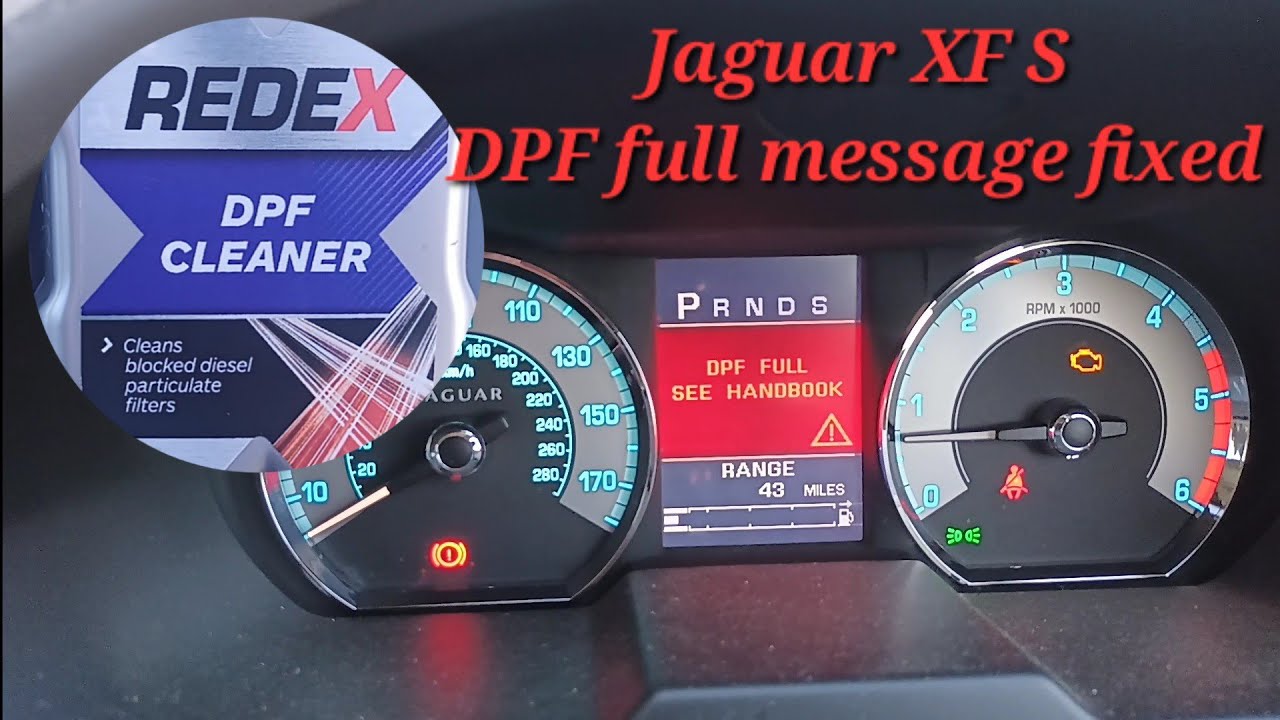 Предупреждающее сообщение красного цвета для сажевого фильтра Jaguar XF ☆☆☆☆ исправлено ☆☆☆☆