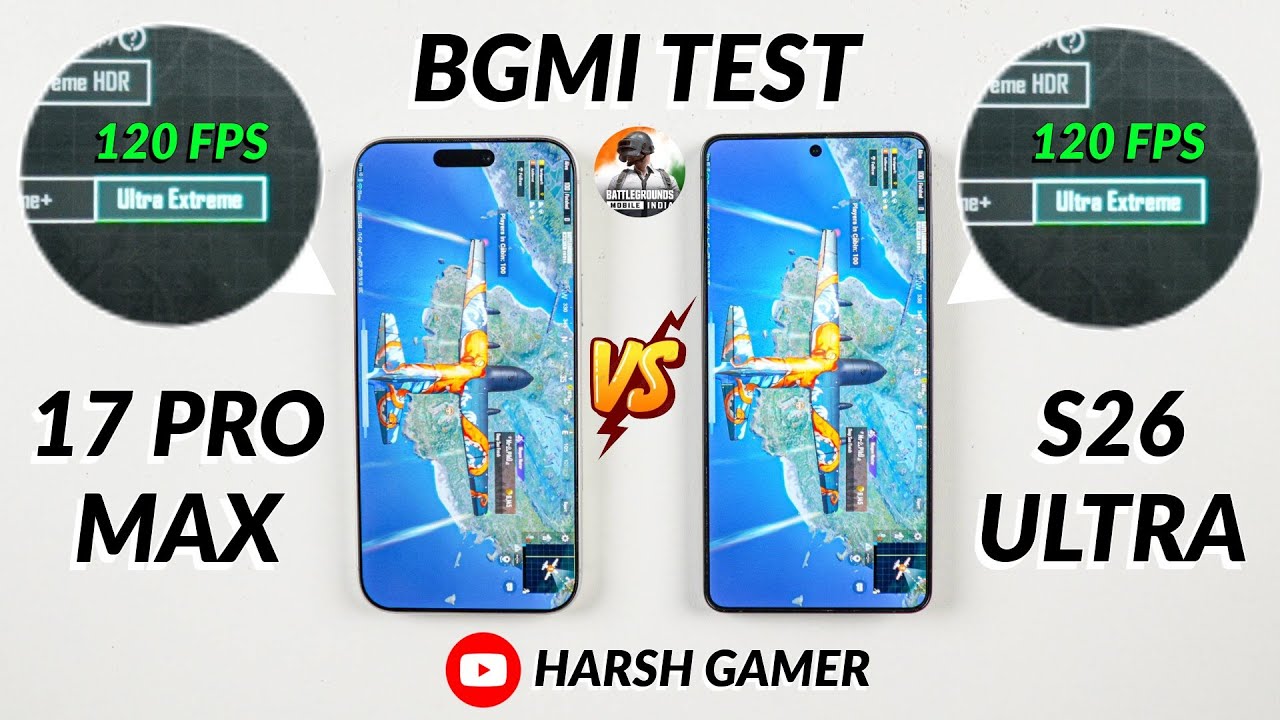 Samsung S26 Ultra vs iPhone 17 Pro Max - 120 FPS BGMI Test, Heating & Battery Test | Shocked 🔥