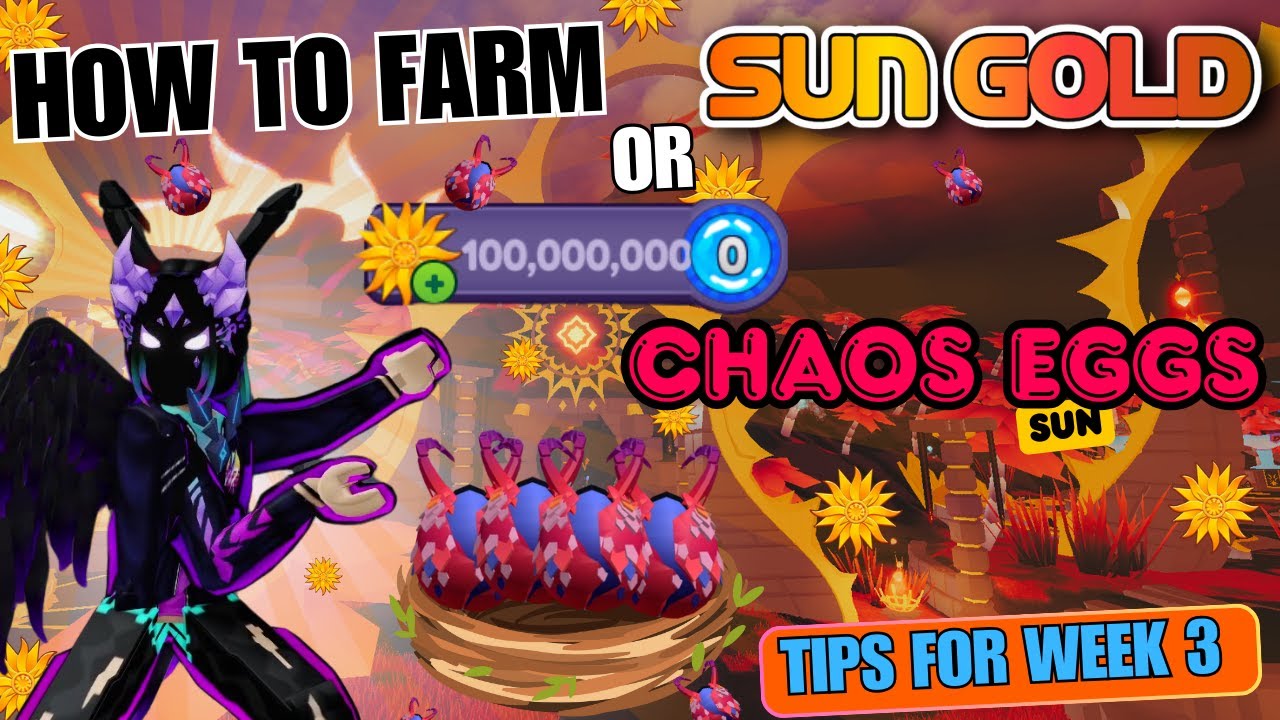 How to Grind Sun Gold ☀️ & Chaos Eggs FAST +  (Week 3 Tips 💡) Solstice event 2025 Dragon Adventures