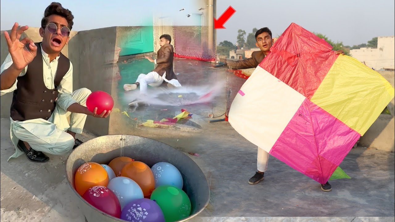 Kite Catch With Balloon Fight Abubakar | Kite