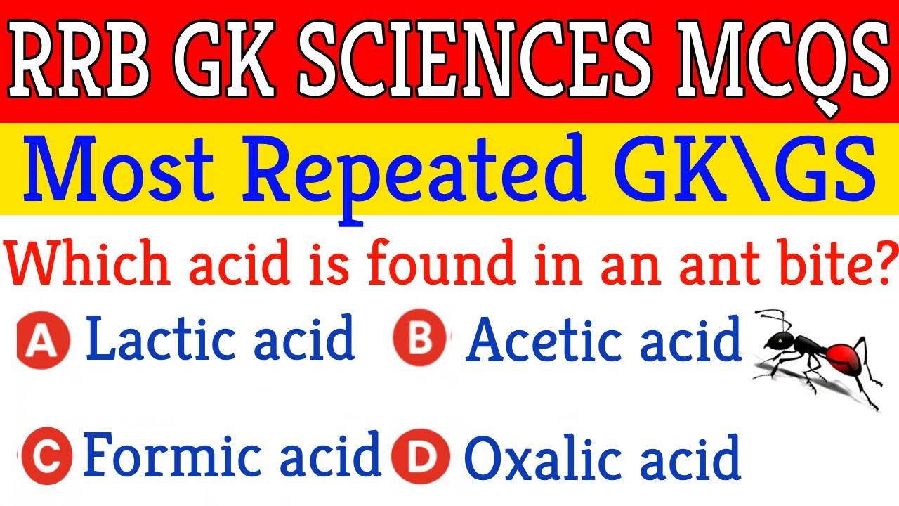 RRB NTPC 2025 | Top 40 Most Repeated GK & Science MCQs | GS GK Questions & Answers for All Exams