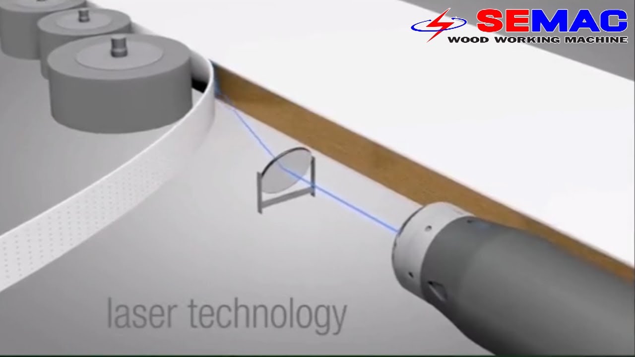 M&aacute;y d&aacute;n cạnh sử dụng tia laser, kh&ocirc;ng keo - M&aacute;y cạnh cạnh tự động kh&ocirc;ng đường line