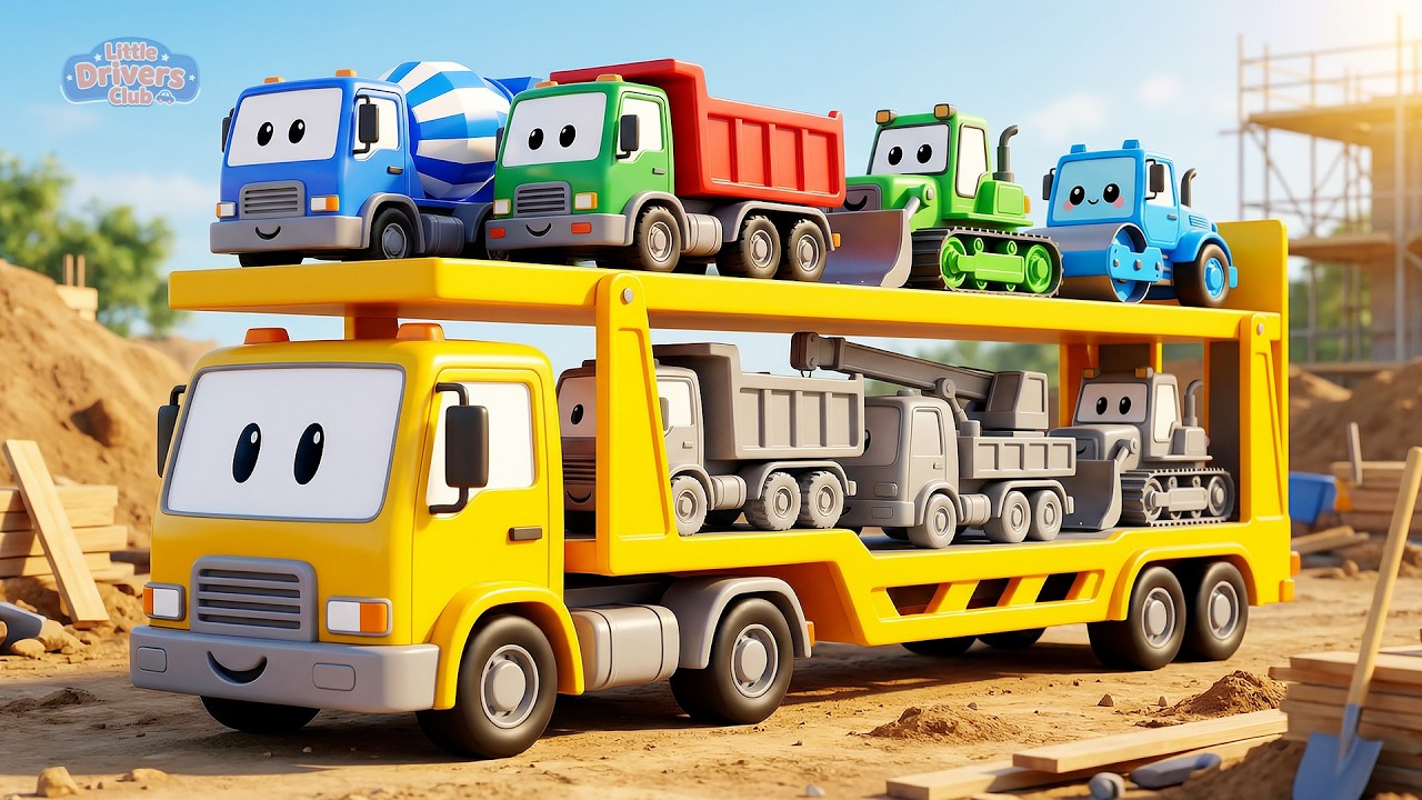 Heavy Machinery Tuning Shop | Construction Vehicles Song for Kids | Learn Colors & Machines
