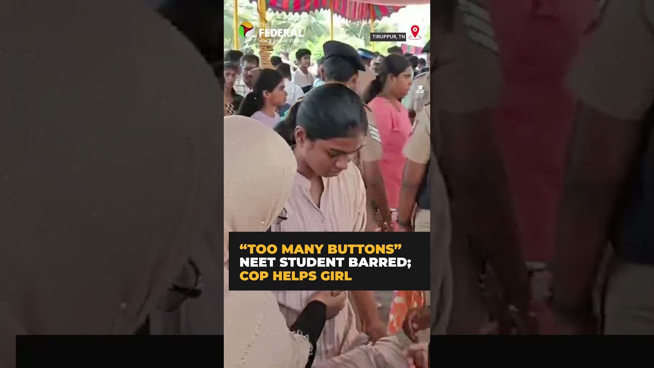 NEET Entry Denied for Shirt Buttons; Policewoman Steps In