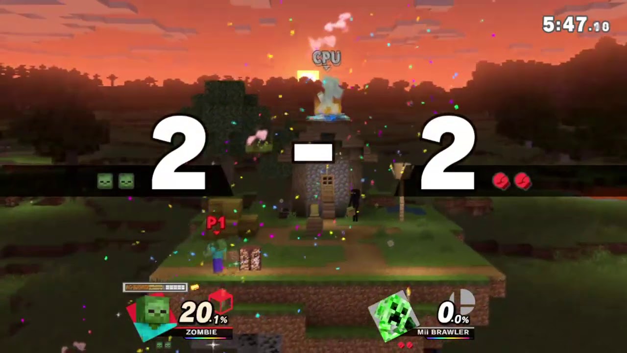 CREEPER VS ZOMBIE (Smash Bros.)