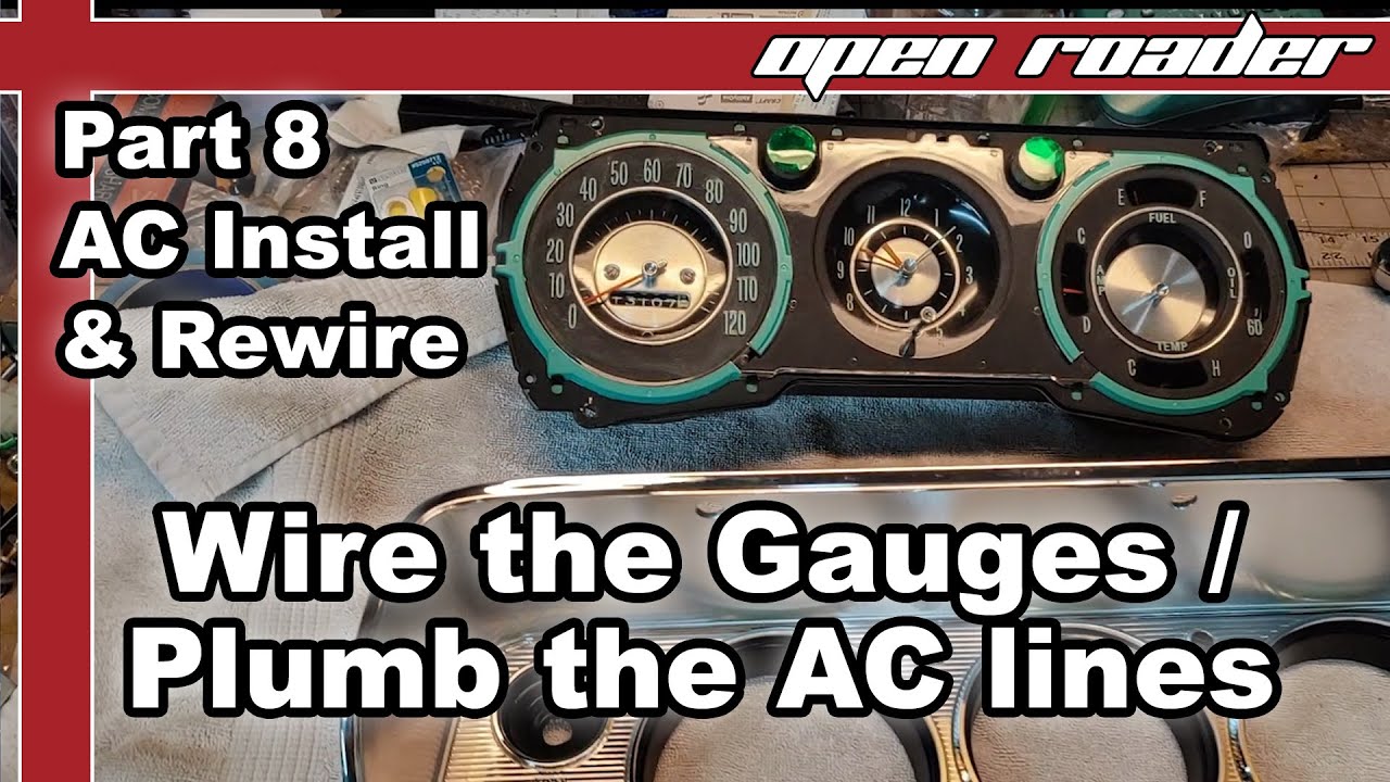 pt8 AC Install 1964 Chevelle | Rewiring the gauges | Finishing the heater and AC lines