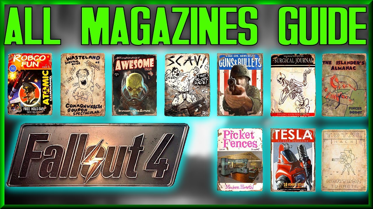 ALL MAGAZINES (Far Harbor & Nuka-World DLC Included) Guide/Walkthrough - Fallout 4