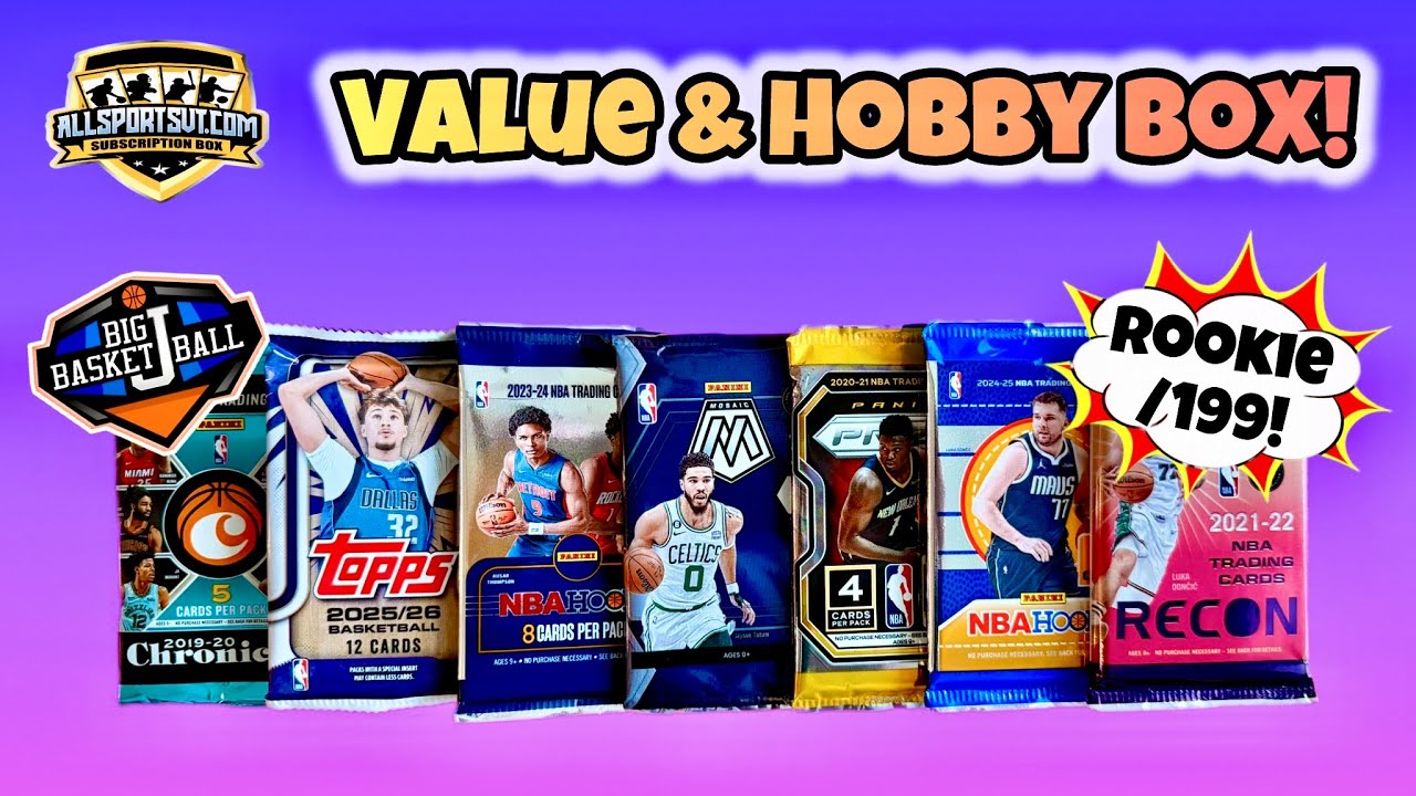 *AllSportsVT!* $35 Value & $70 Hobby Basketball Subscription Box Break 🔥 Serial #’d Rookie /199!