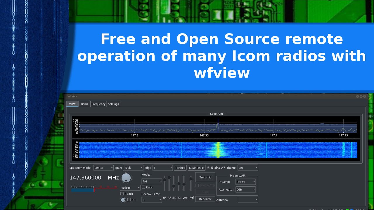 Ham Radio - Free and open source remote operation of many Icom radios with wfview