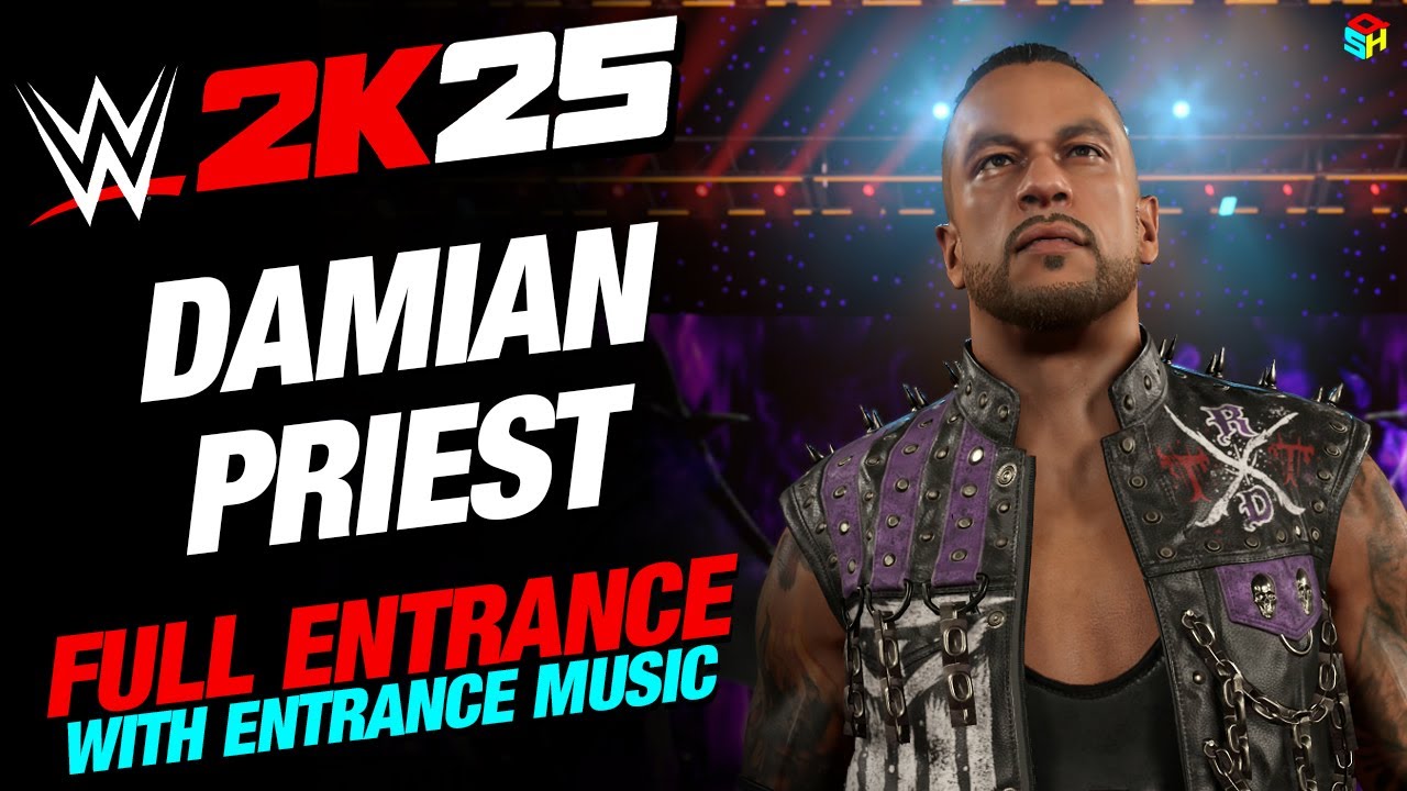 DAMIAN PRIEST WWE 2K25 ENTRANCE - #WWE2K25 DAMIAN PRIEST ENTRANCE WITH MUSIC