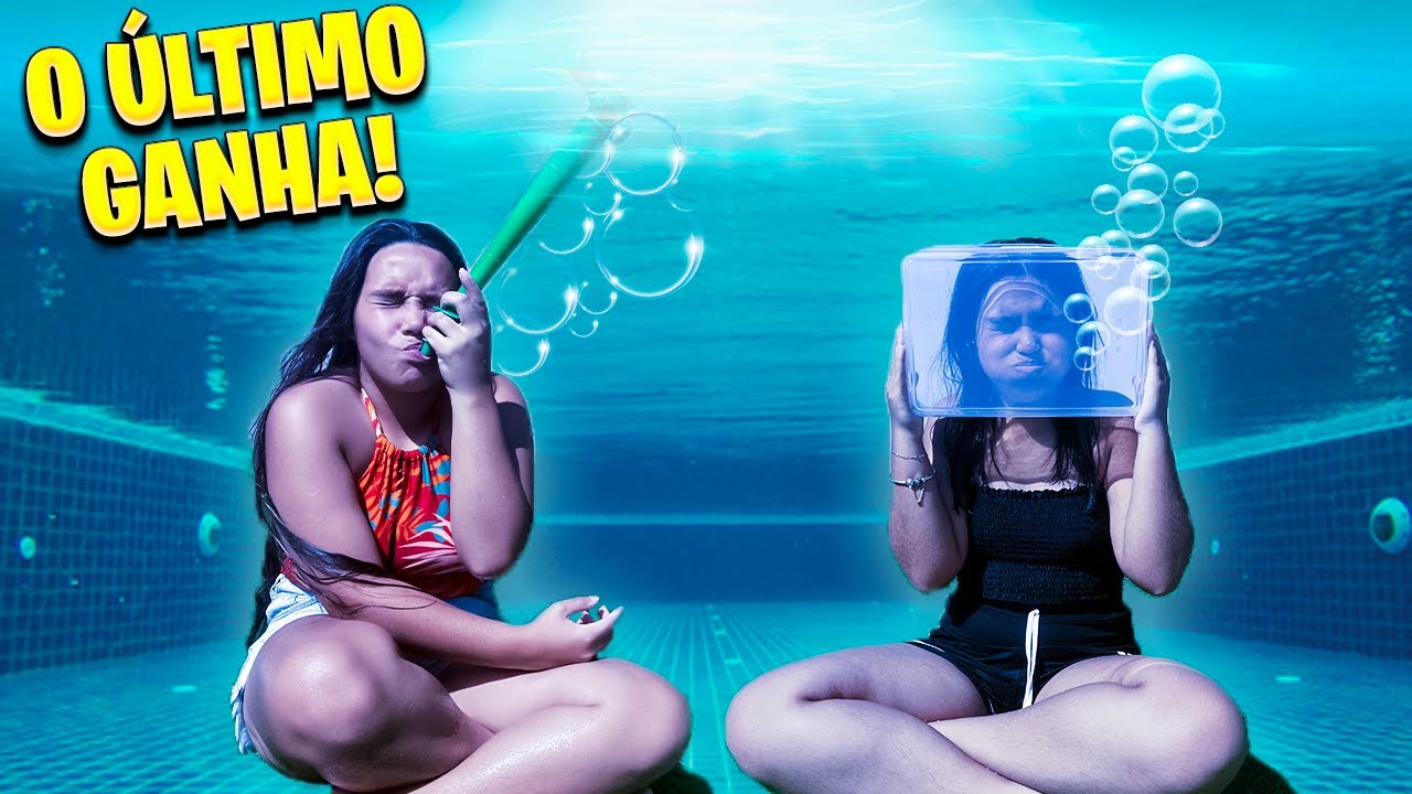 QUEM FICAR MAIS TEMPO DEBAIXO D'ÁGUA COM ITENS DA CASA VENCE!