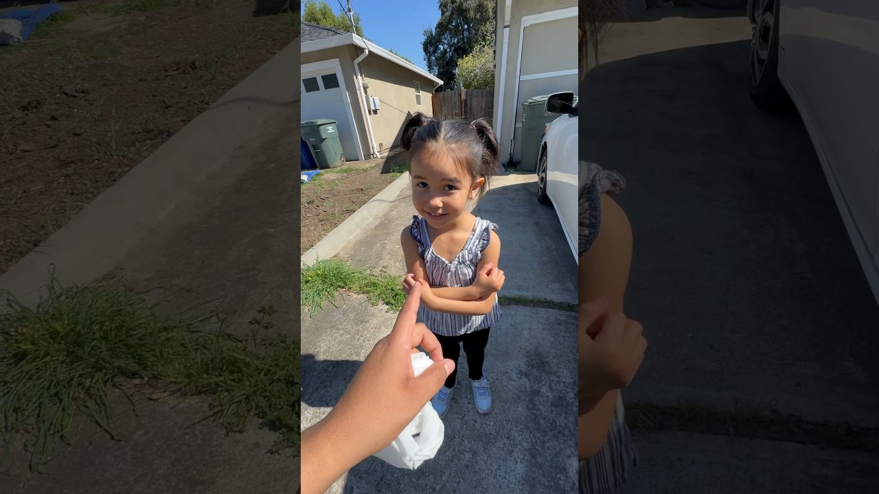 Dad gets mad at daughter for trying to open her own door #shorts
