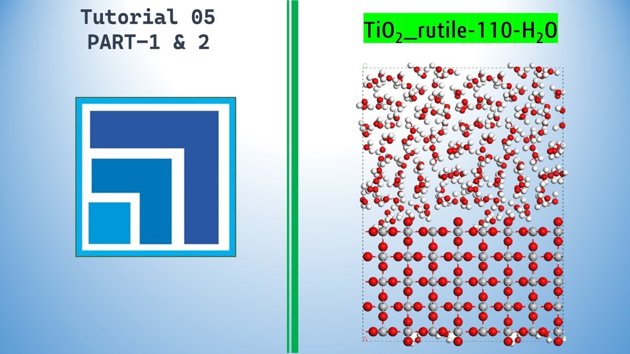 How to make rutile TiO2-Water interface using Material Studio for  Molecular dynamics - PART 1 & 2