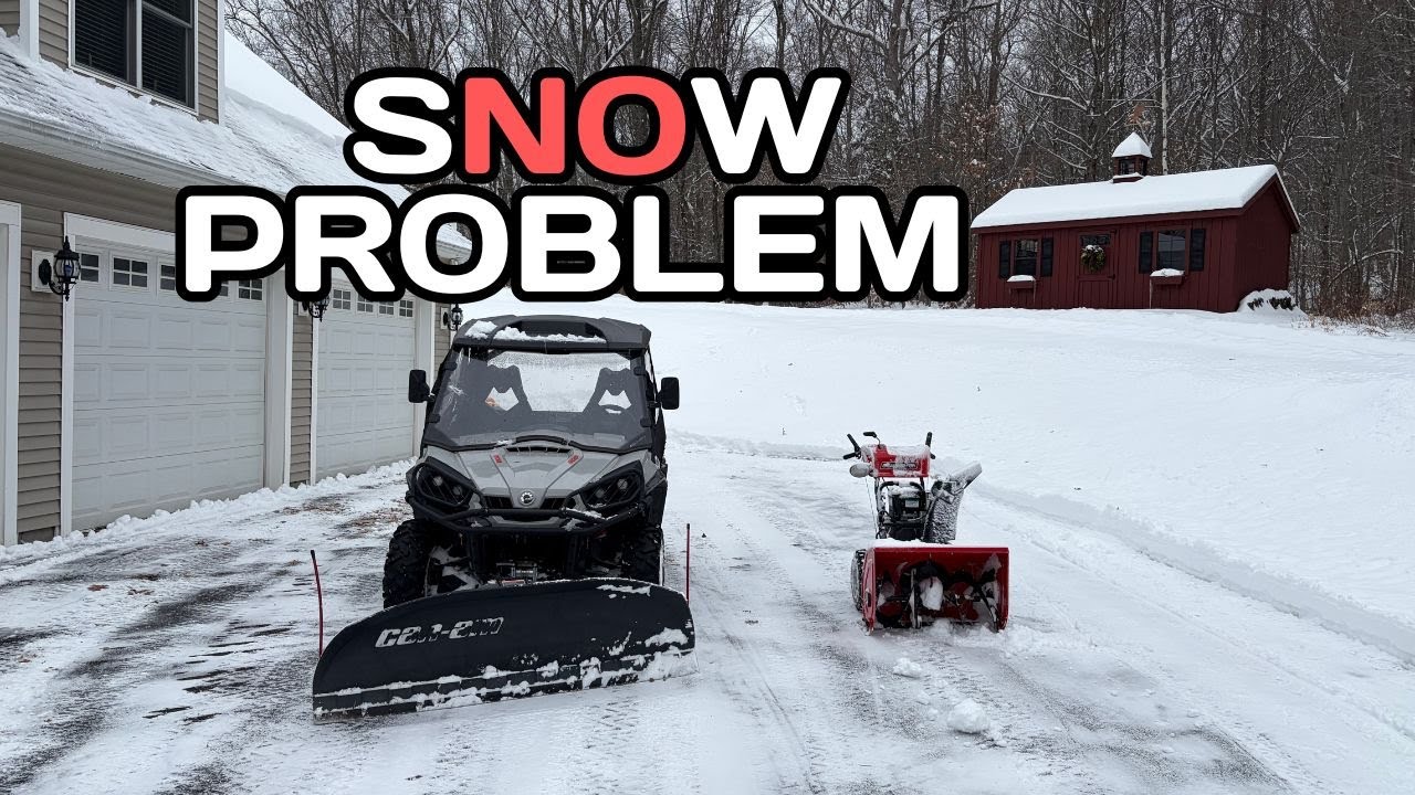 1 foot of snow is no problem for the Can Am Commander and the Snapper snowblower.