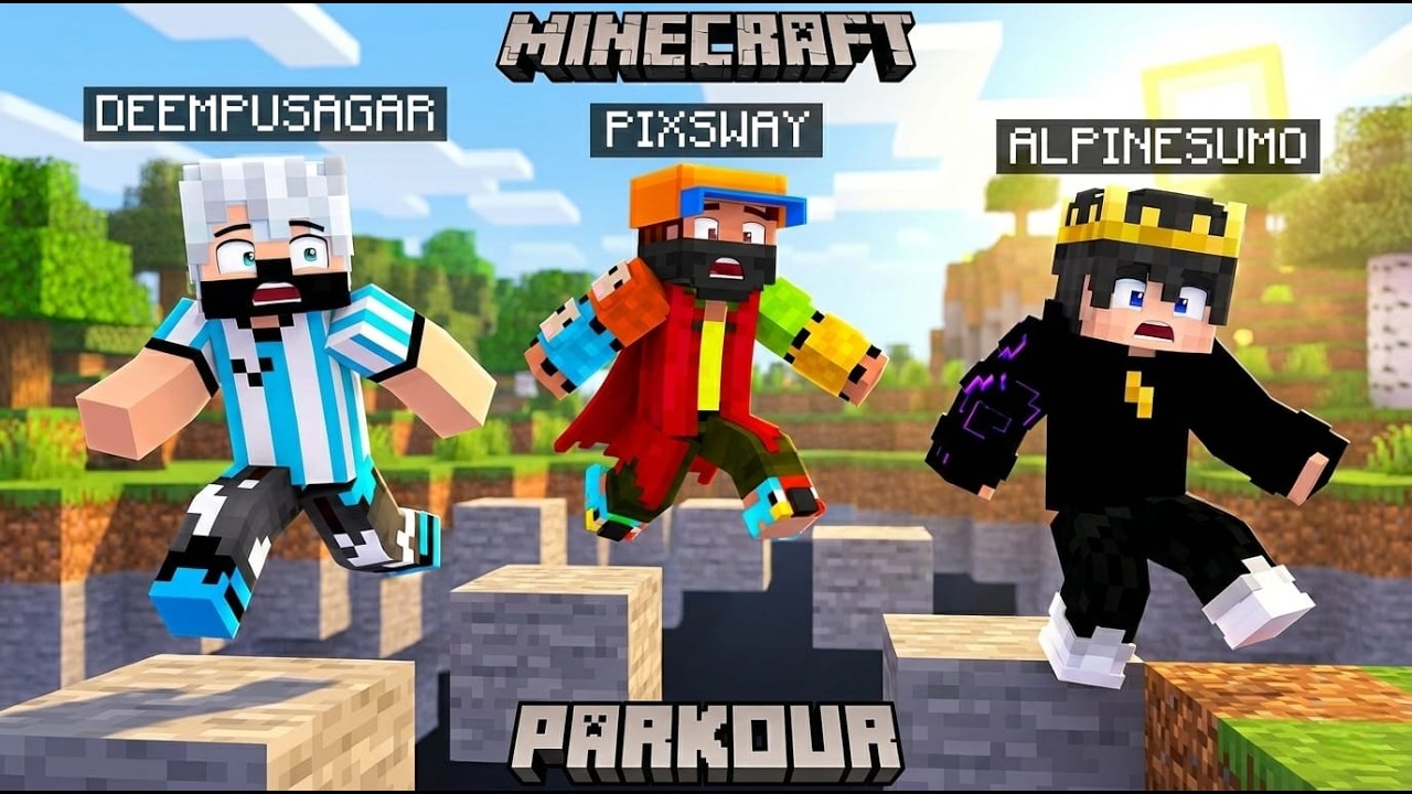 I CHALLENGED MY FRIENDS IN MINECRAFT PARKOUR 😨 (Gone Wrong!)