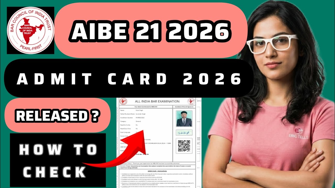 aibe 21 admit card 2026 | all india bar examination 21 admit card 2026 