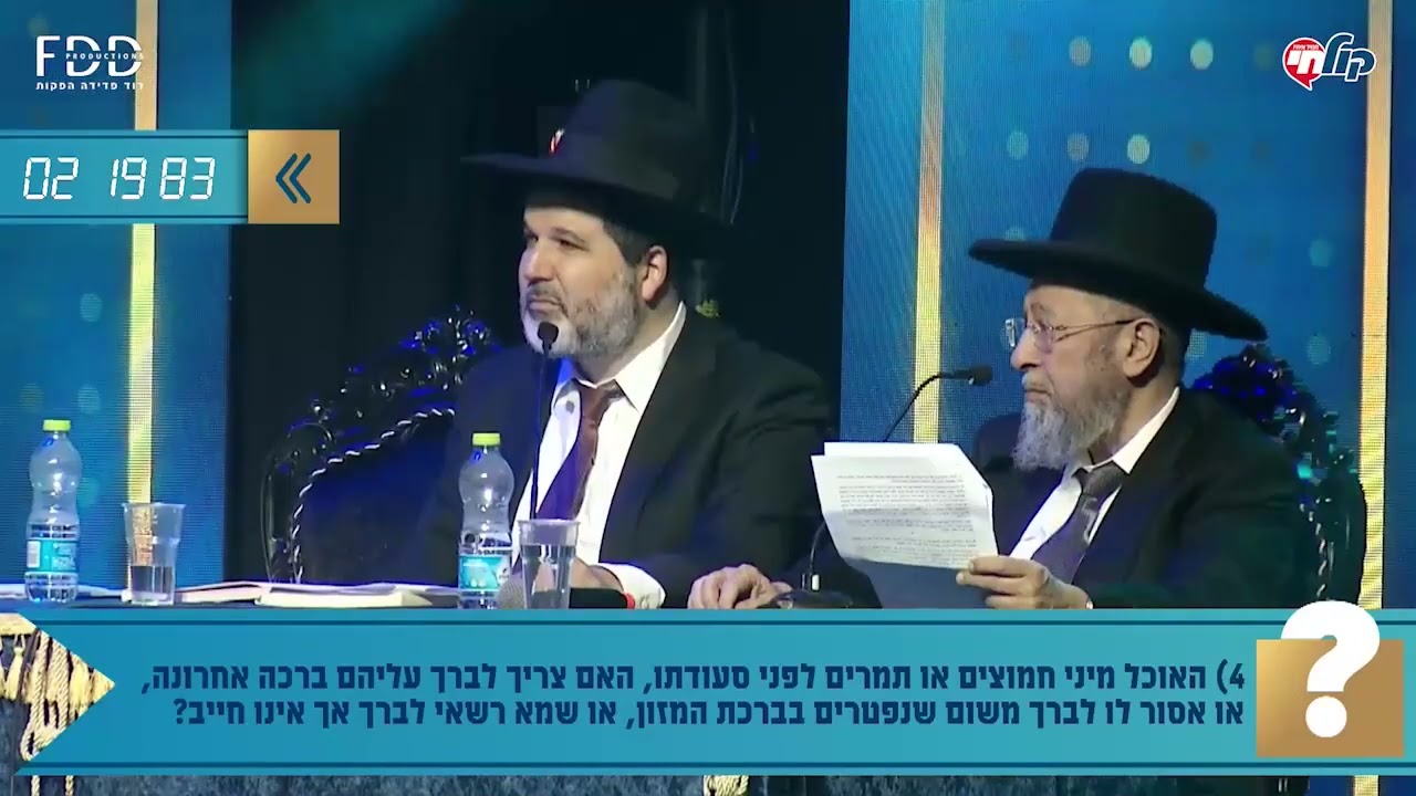 שאלה מגמר חידון הלכה למעשה עם הגאון הרב אופיר מלכא תשפ