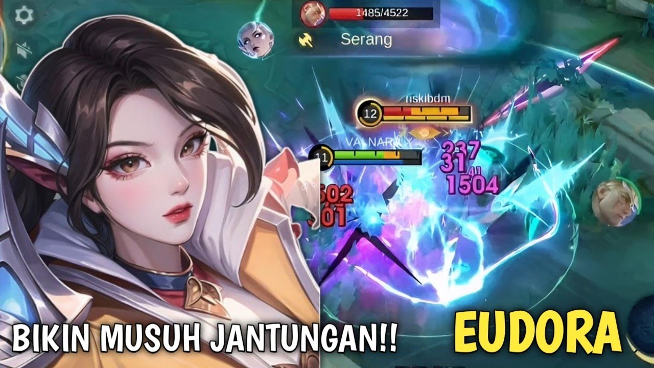 EUDORA SEMAK EMANG PALING NYEBELIN! DEFINISI GAK DA HUJAN PETIR TIBA² MENYAMBAR DISEMAK - MLBB
