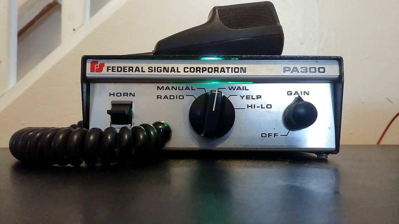 Federal Signal PA300 Siren - Silver 1980s Model
