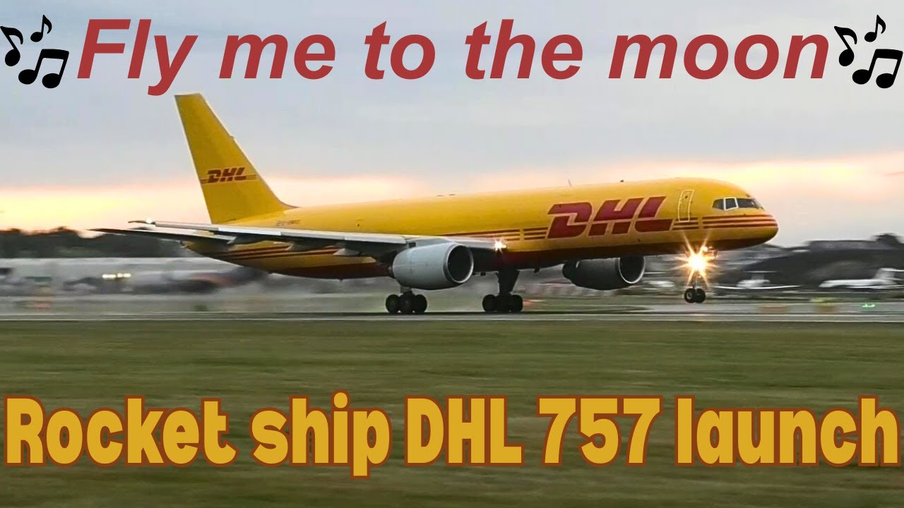 🚀ROCKETSHIP LAUNCH ✈️DHL Boeing 757 take off at Edinburgh airport