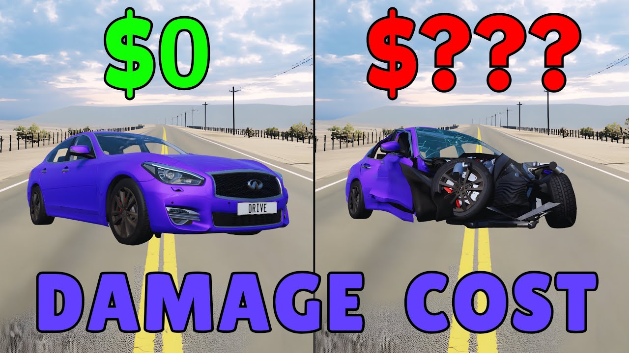 Realistic Crashes BeamNG Drive Damage Cost #33 | Epic Wallet Survival