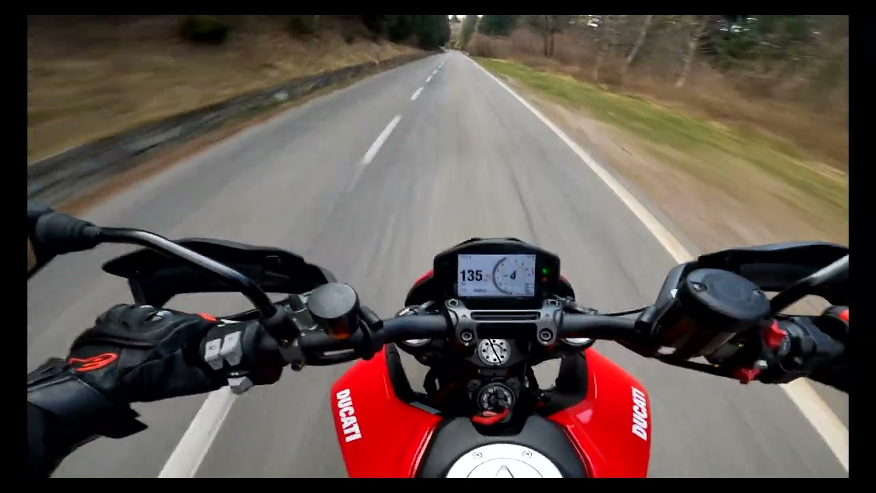 Hypermotard 950 Downhill Ride | 4K | NO WIND NOISE