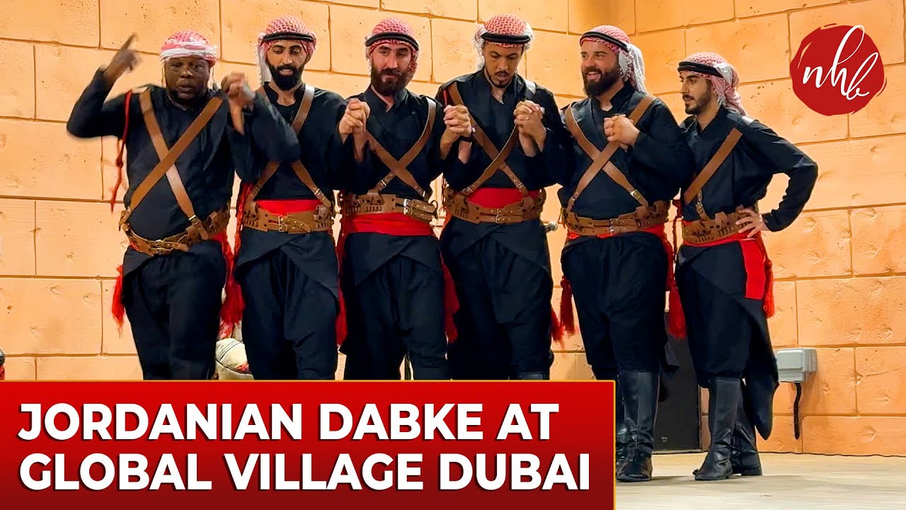 Authentic Jordanian Dabke Performance at Jordan Pavilion | Dubai Global Village 2024-2025