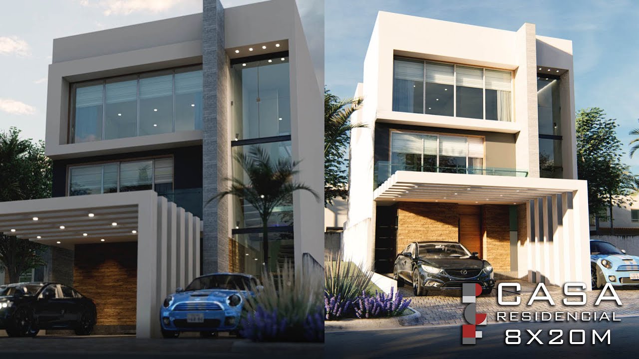 CASA MODERNA 8X20 M | PGF ARQUITECTURA