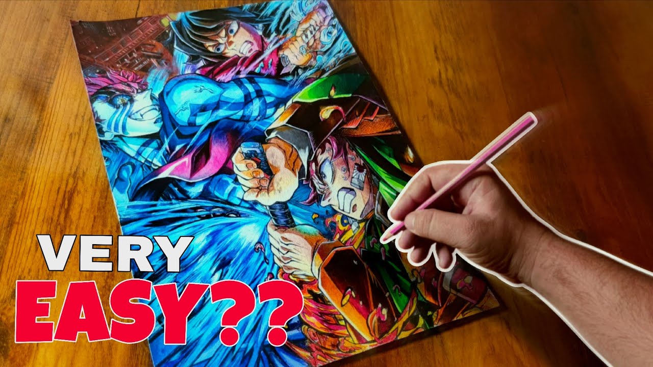 THIS IS HOW I MADE THIS DEMON SLAYER INFINITY CASTLE DRAWING !!!