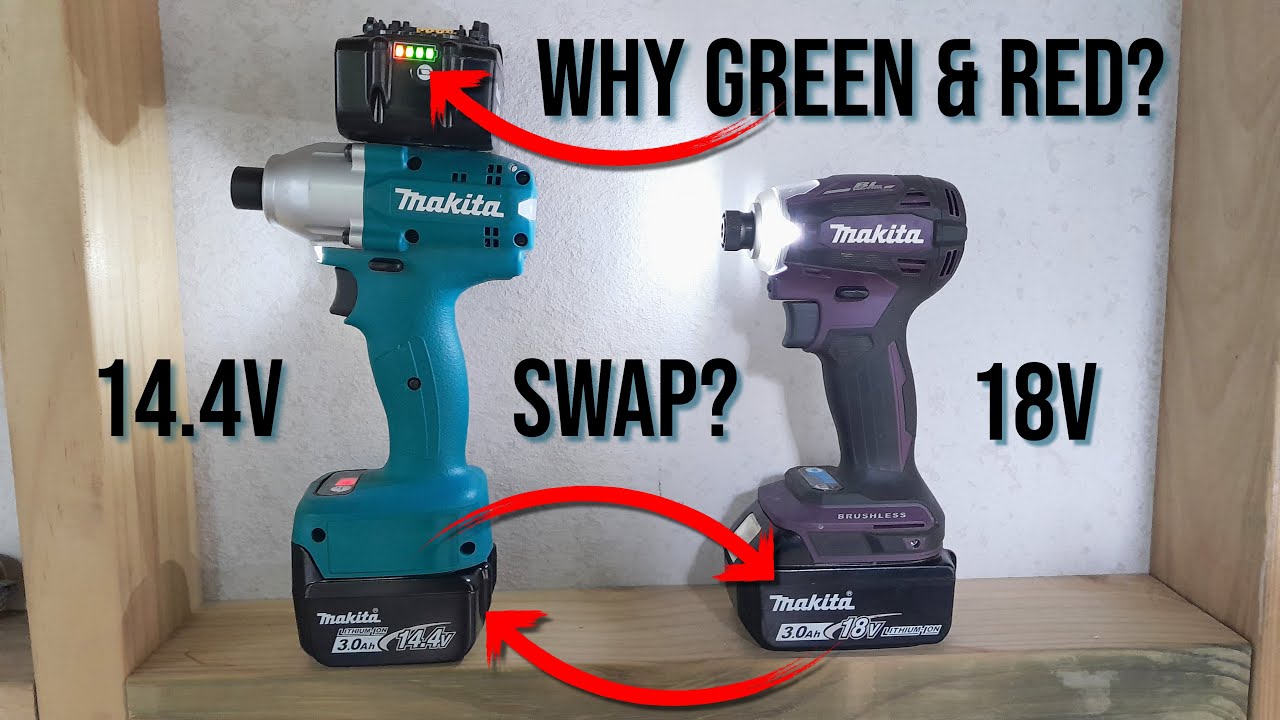 Do Makita 14.4v Batteries Work on Makita 18v Tools? And why are the Battery Lights Multi-coloured?