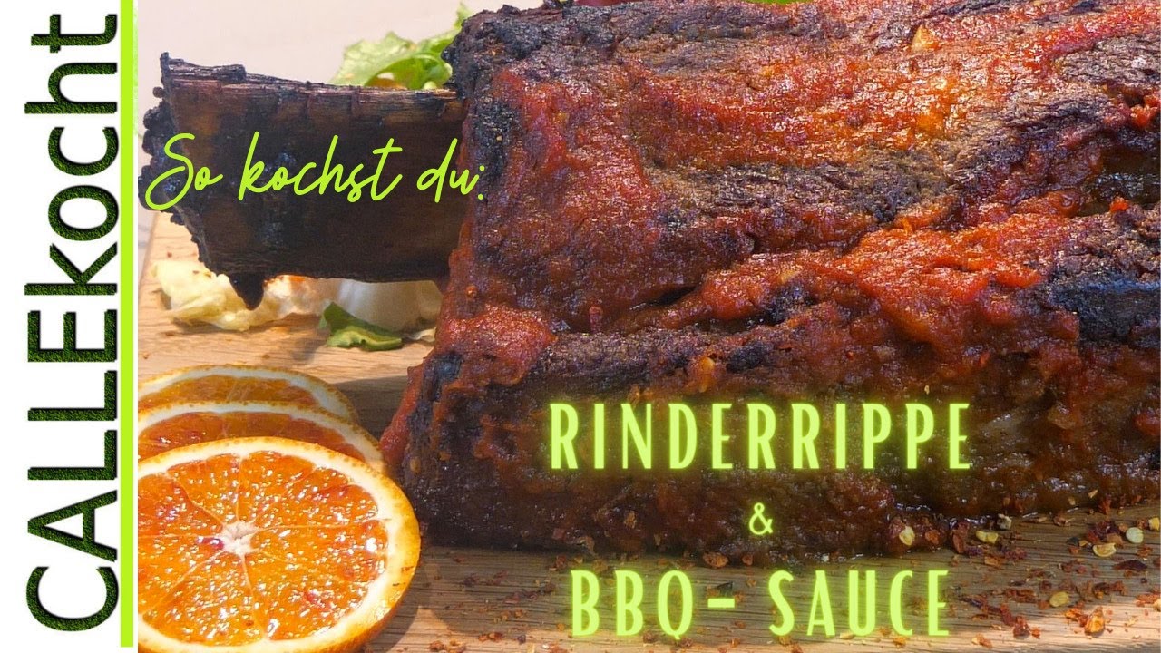 Rinderrippe im Backofen saftig schmoren. BBQ Rezept
