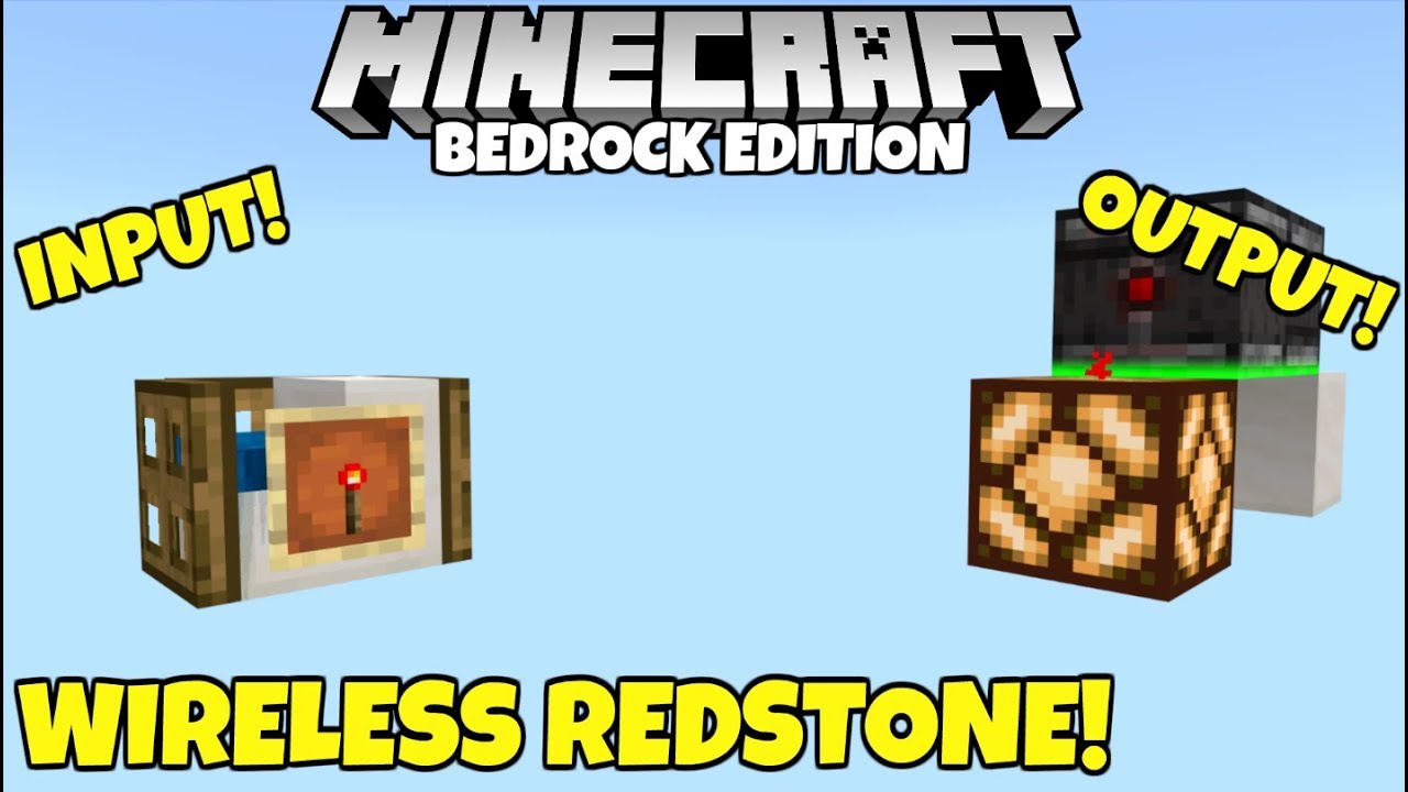 Completely WIRELESS REDSTONE In Minecraft Bedrock Edition!? Endless Possibilities!