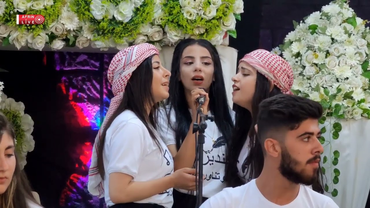 حفل موسيقى ومعرض بجنديرس بي اسم جنديرس بصوتنا وريشتنا المعرض برسم اطفال ايتام  الزلزال بجنيدرس