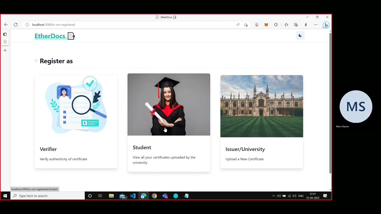 Etherdocs | Student Document Management System based on Ethereum Blockchain | Final year project