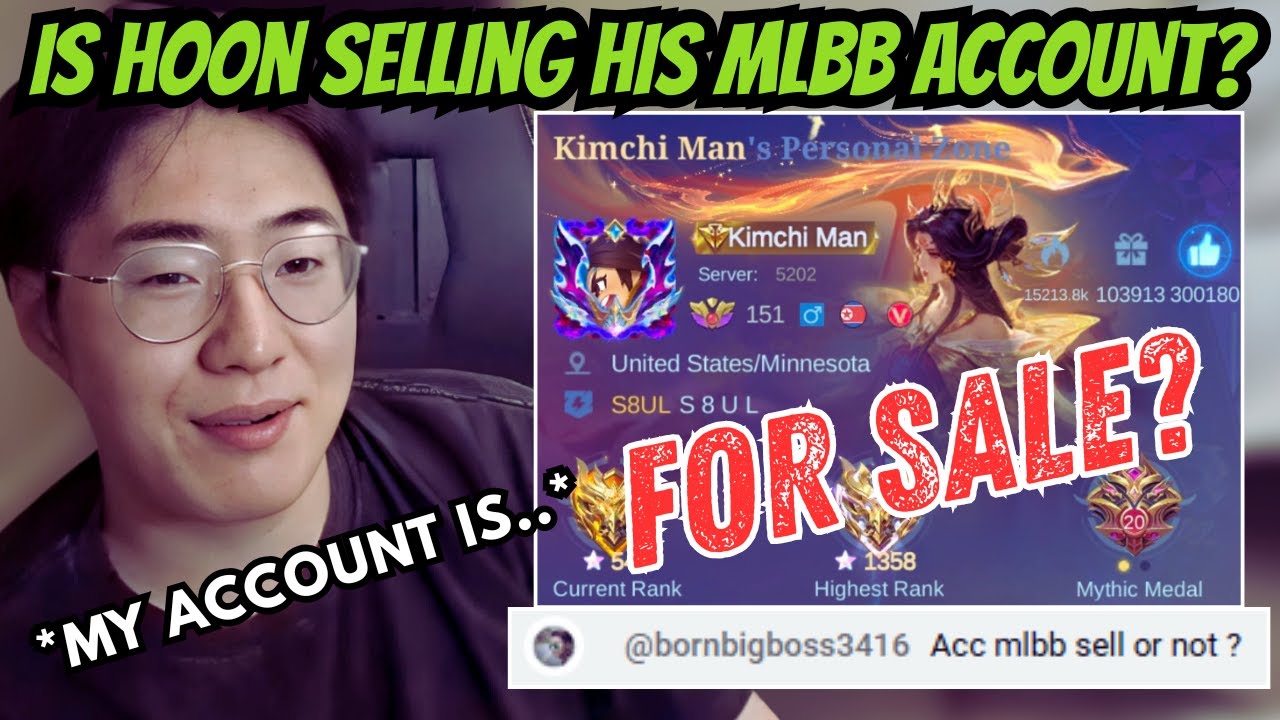 Hoon Talks About His Mobile Legends Account After Switching To HOK, Will He Sell It Or Not?