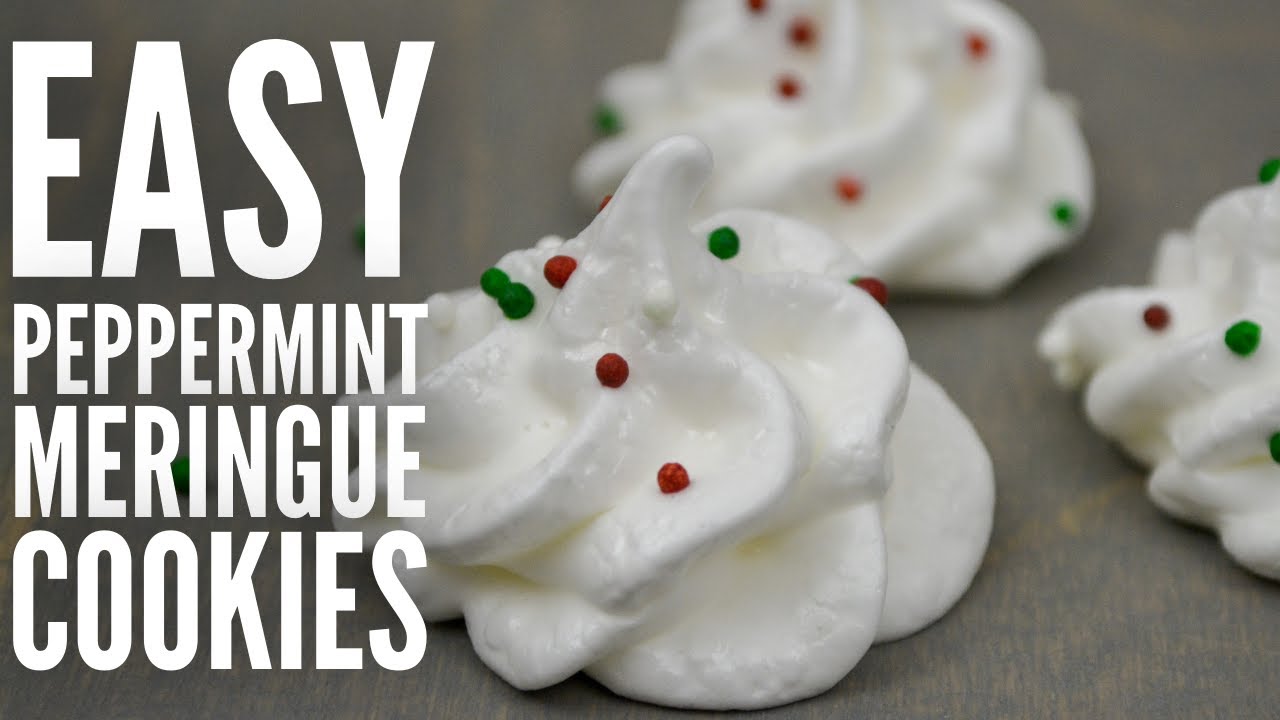Peppermint meringue cookies | 12 days of EASY Christmas cookies (Day 10)