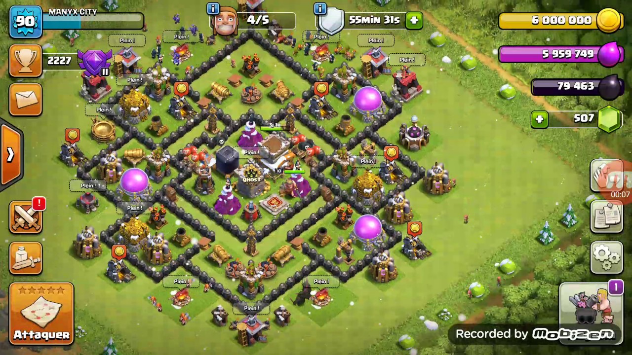 # 8 Top bases hdv 8 rush avec tour de Bombe