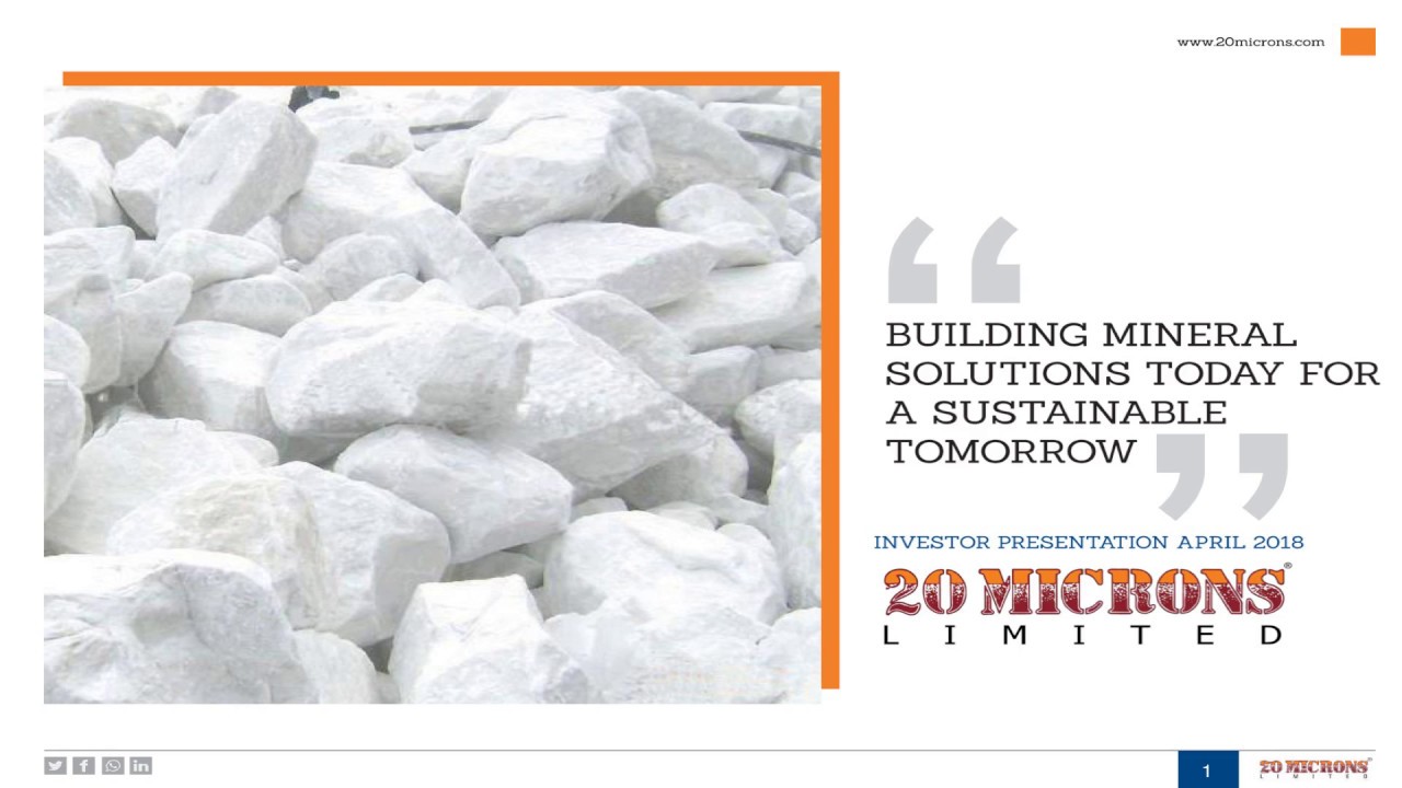 20 Microns Ltd   Investor Presentation  April 2018