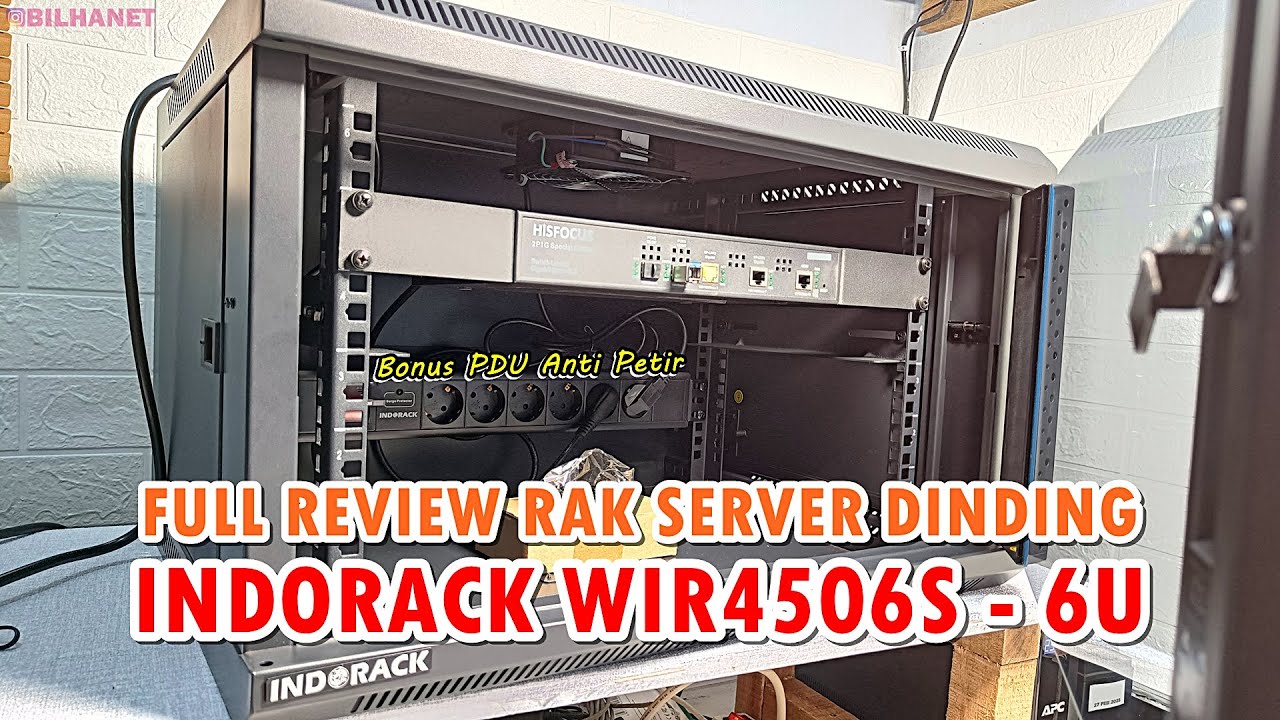 Review Rak Server Rt Rw Net Kuat, INDORACK WIR4506S 6U Wallmount Rack Dinding