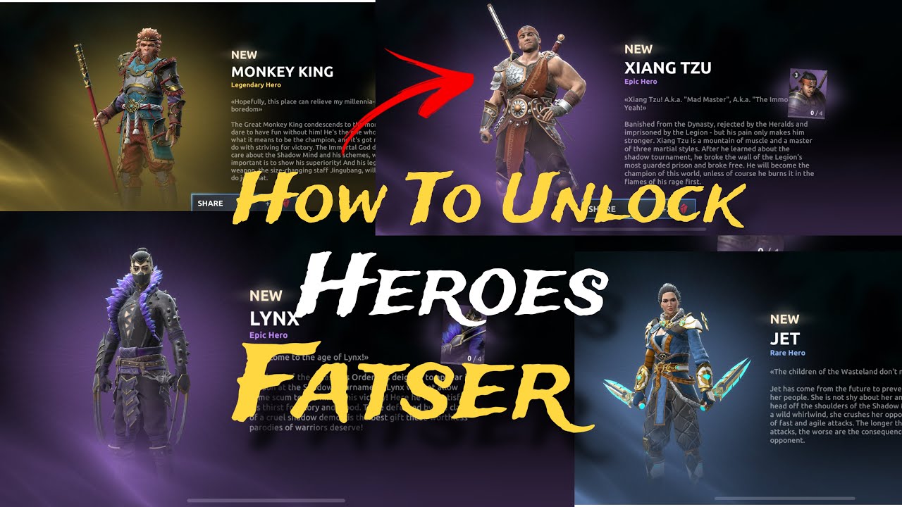 How To Unlock All Heroes Faster In Sf4 Secret Trick | Shadow Fight 4 | Evoker OP
