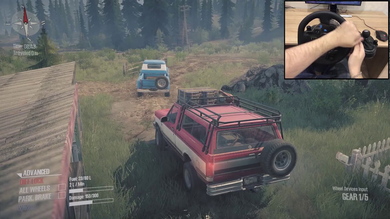 Spintires MudRunner Old Timers - Steering Wheel Gameplay (Logitech G29)