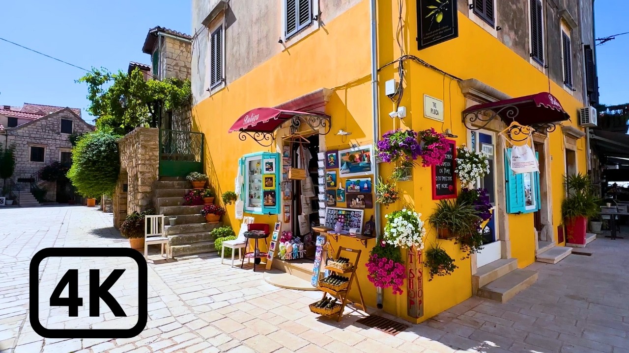Croatia 4K [Walking Tour] Hvar Island &mdash; Stari Grad 🇭🇷