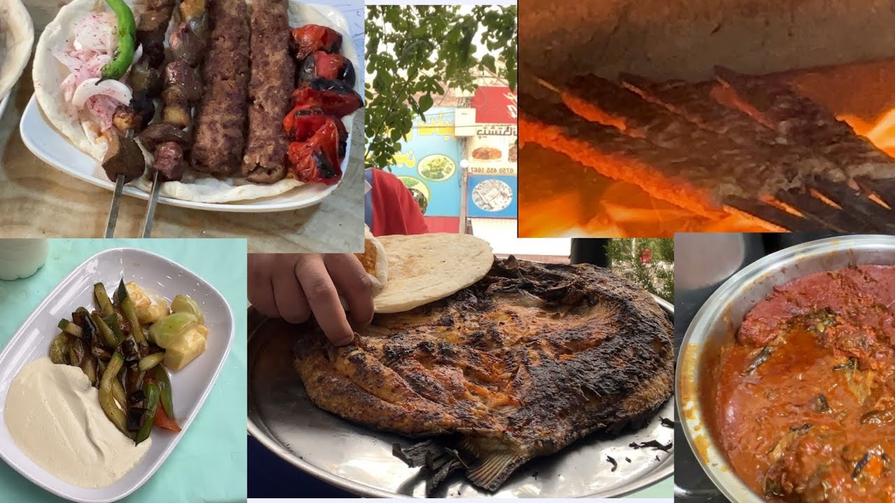 اكلات بغداد الشعبية 😋 سمج مسكوف و كباب في شقلاوة . الجوعان ليتفرج 😂