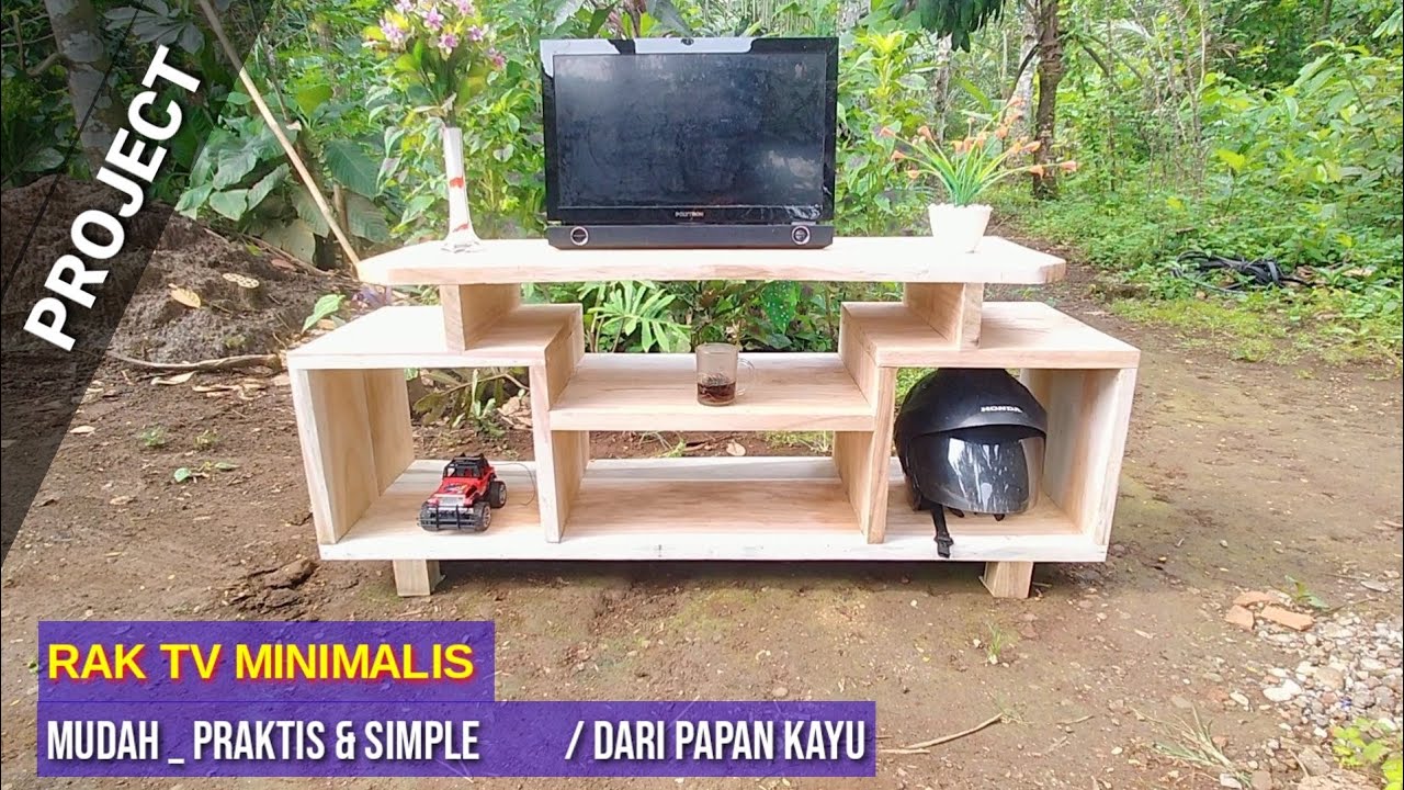 CARA MEMBUAT RAK TIVI MINIMALIS