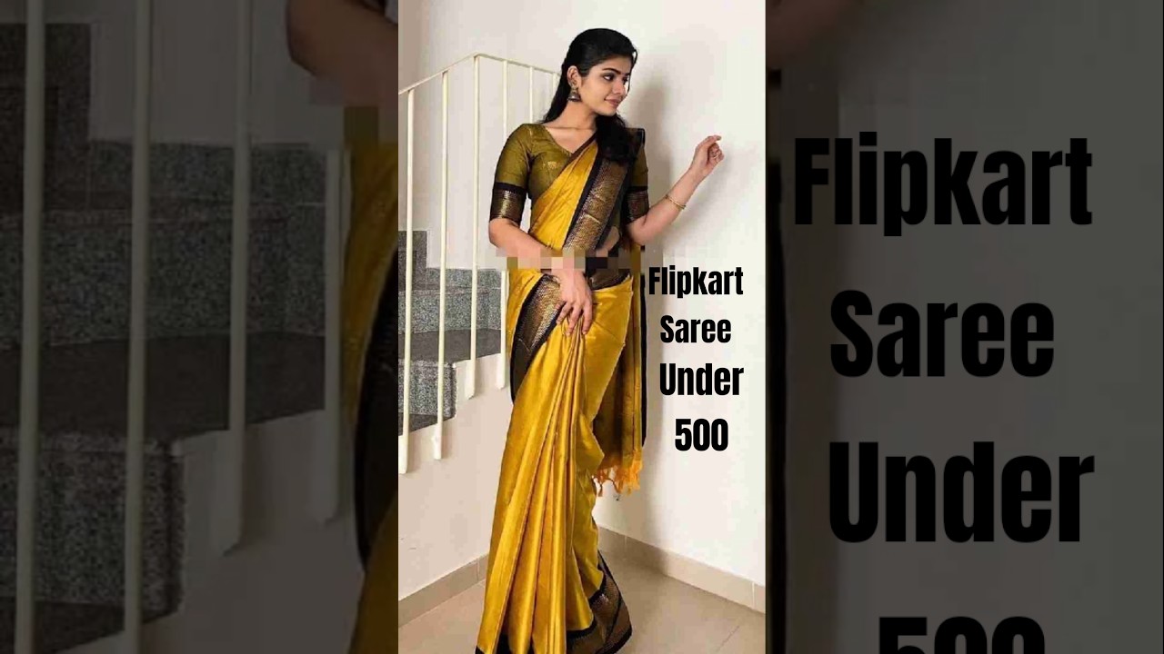 😍Flipkart Saree under 500 rs, online saree #youtubeshorts #trending #shortsfeed #unboxing #review