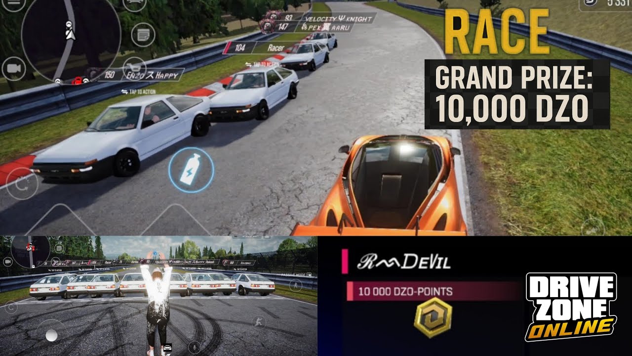 Drive Zone Online: 10,000 DZO Race | Epic Reverse Race | Stock Treo | @DriveZoneOnline