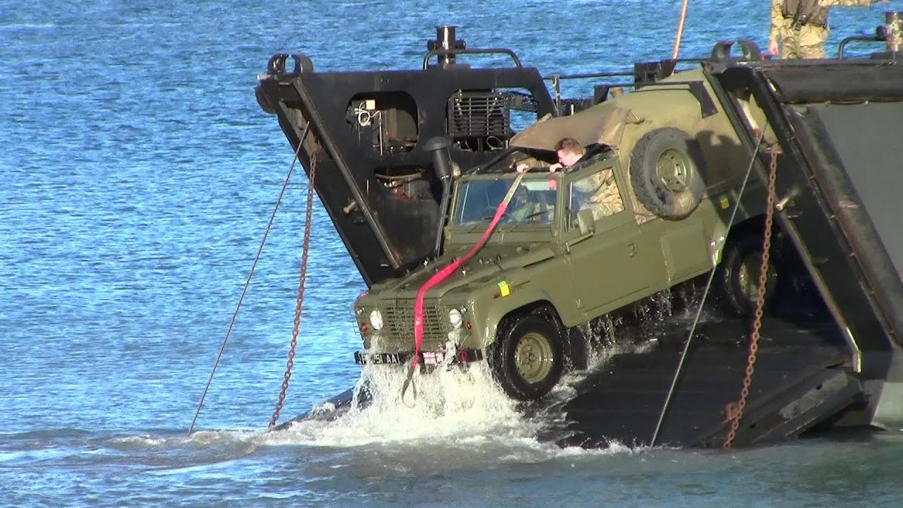Royal Marines, Landing Craft, Training. Pentewan beach, Cornwall